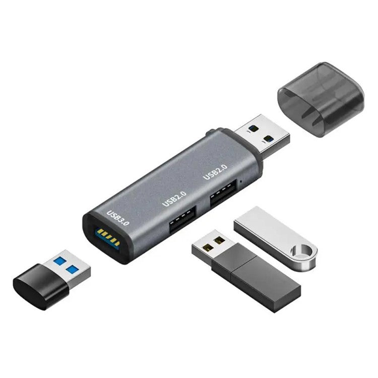 ADS-302C Type-C Adapter Hub to USB 3.0 + Dual USB 2.0 Expansion Station - Grey