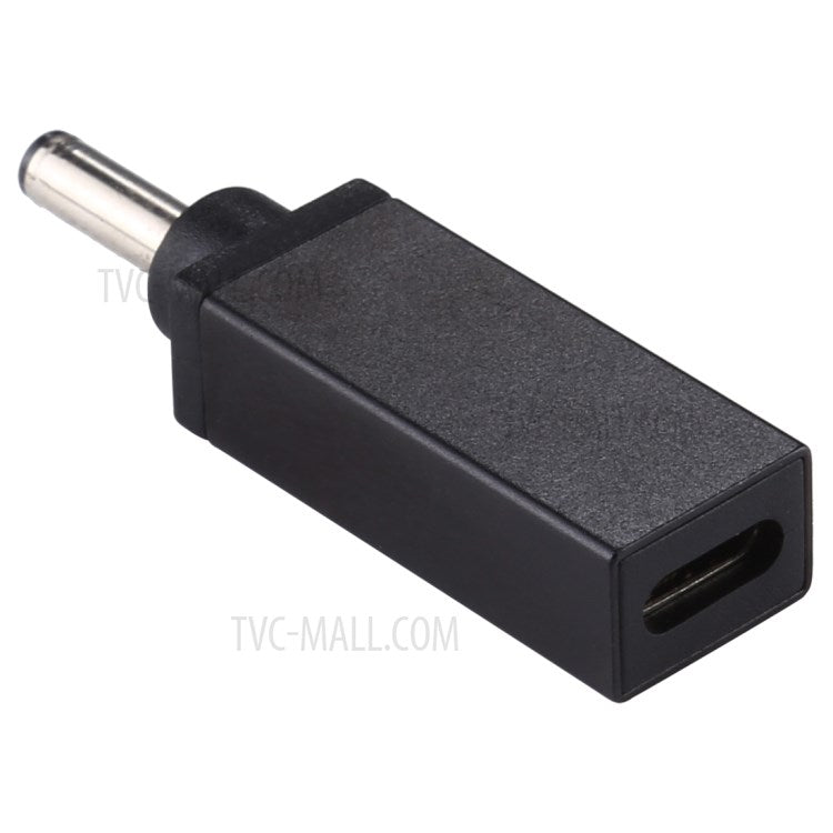 PD 19V 4.0x1.35mm Male Adapter Connector - Black