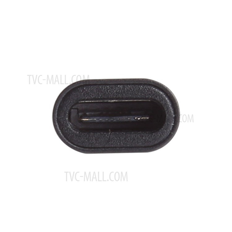 Type-C Female to Rectangle Male PD 12V DC Power Adapter Square Charger Converter for Lenovo Laptop - Black