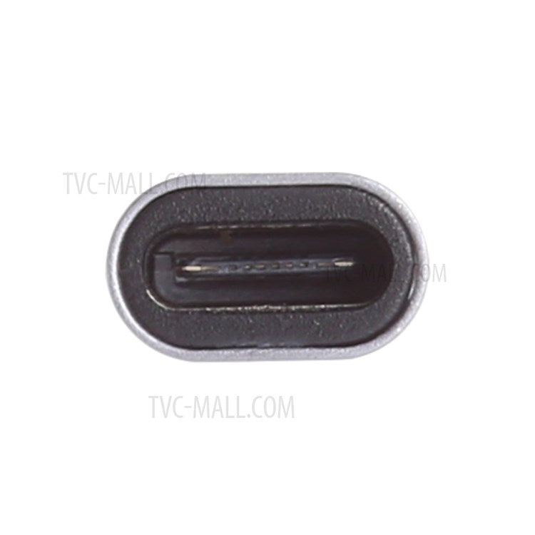 Type-C Female to Rectangle Male PD 12V DC Power Adapter Square Charger Converter for Lenovo Laptop - Grey