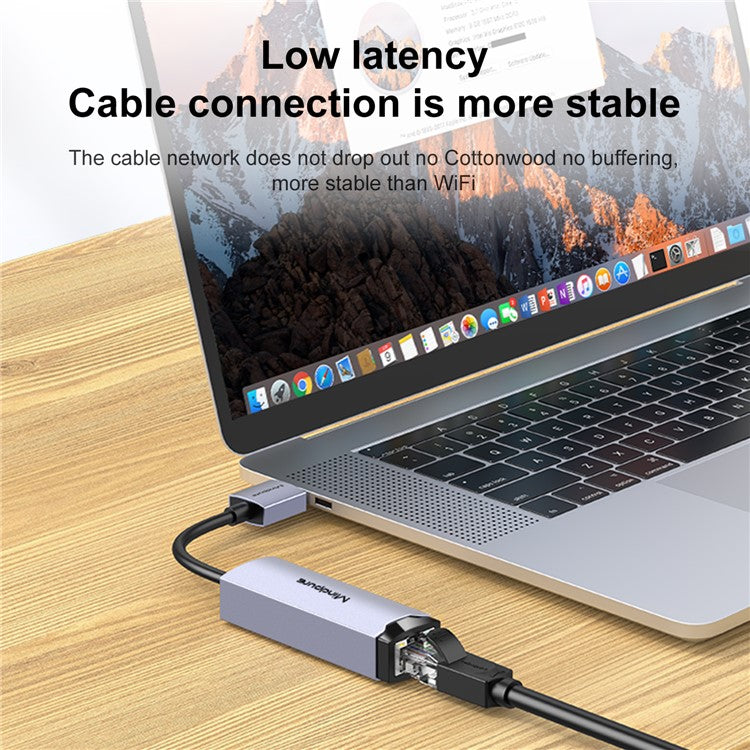 MINDPURE UR004 USB3.0 to RJ45 Gigabit Ethernet Adapter High-Speed Network Connector