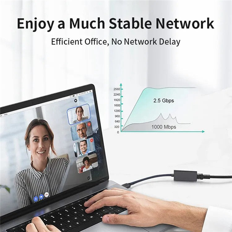 MINDPURE UR005 Type-C to RJ45 100Mbps Ethernet Adapter Phone Laptop External Network Connector