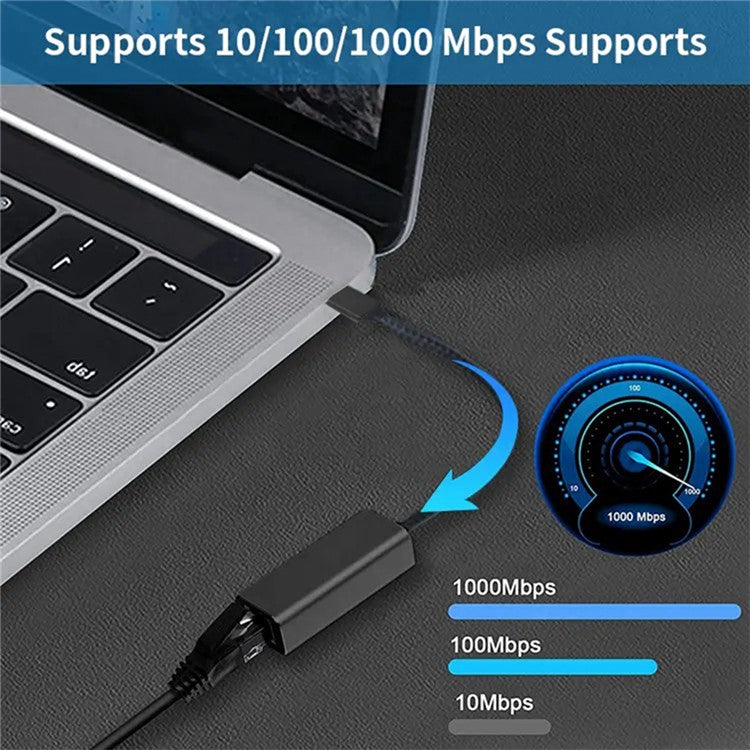 MINDPURE UR001 USB 2.0 to RJ45 100Mbps Ethernet Adapter Computer External Network Connector - Black