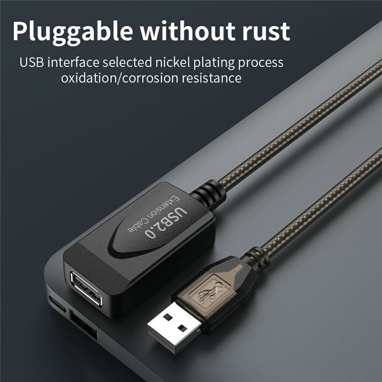 U201 5m USB2.0 Male to Female PVC Extension Cable Conference Camera Scanner Conversion Cord