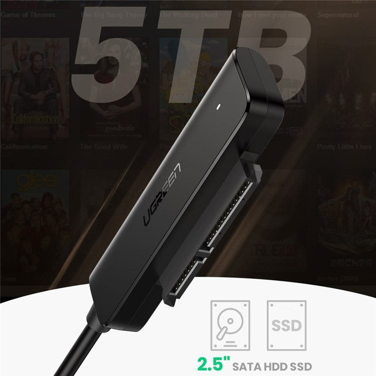 UGREEN USB 3.0 SATA Cable USB to SATA Adapter Converter for 2.5 inch External Hard Drive HDD SSD Disk
