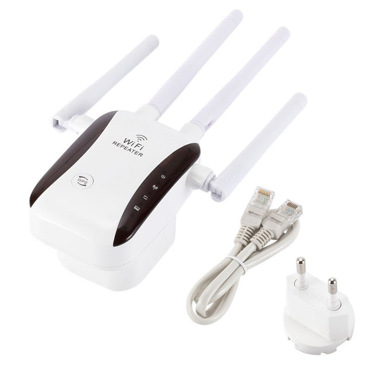 GT300 300Mbps Wireless WiFi Repeater Router 2.4/5Ghz Network Signal Amplifier with 4 Antenna WiFi Booster - EU Plug