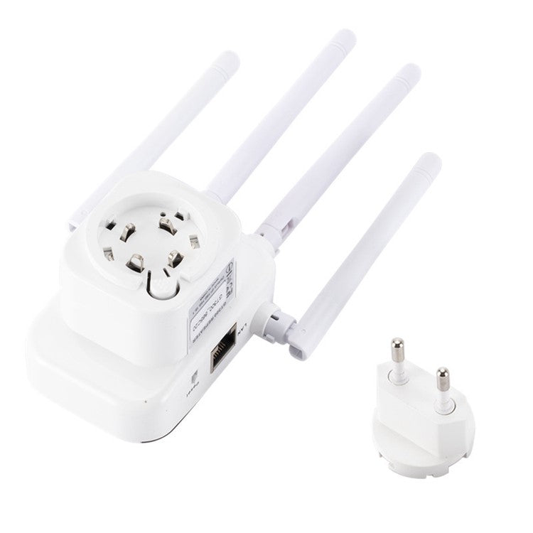 GT300 300Mbps Wireless WiFi Repeater Router 2.4/5Ghz Network Signal Amplifier with 4 Antenna WiFi Booster - EU Plug