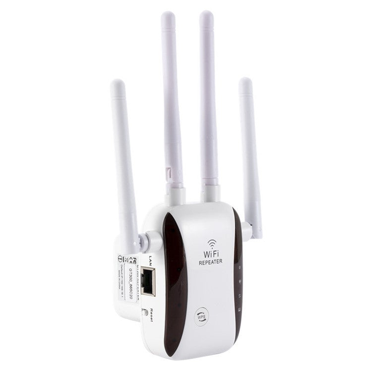 GT300 300Mbps Wireless WiFi Repeater Router 2.4/5Ghz Network Signal Amplifier with 4 Antenna WiFi Booster - EU Plug