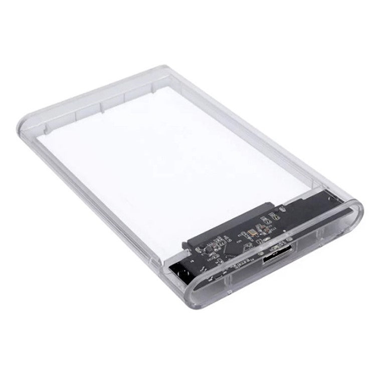 2.5'' External Hard Drive Enclosure USB 3.0 to SATA Clear Hard Disk Case for Mac OS and Windows, Supporting Max 6TB