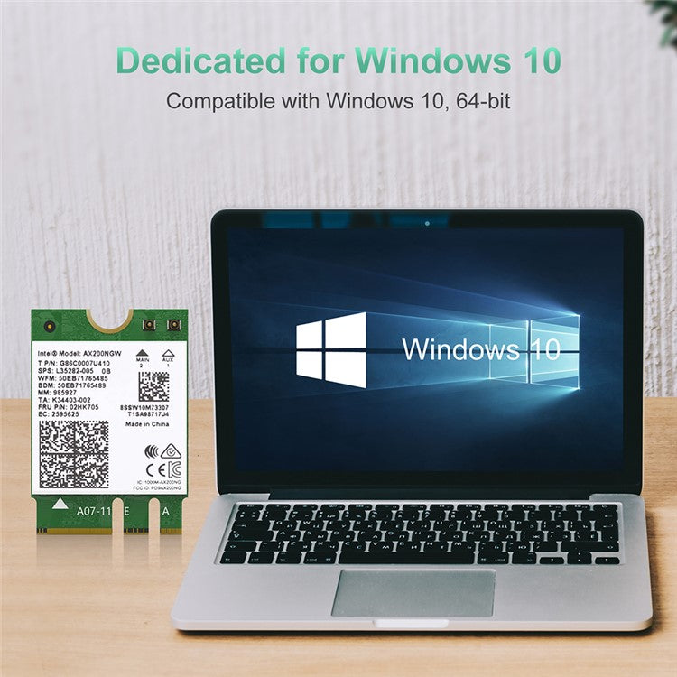 WAVLINK WS-WN675X2M-A WN675X2M WiFi 6 AX3000 M.2 Module Bluetooth 5.2 2.4GHz / 5GHz Dual Band Network Card for PC Computer