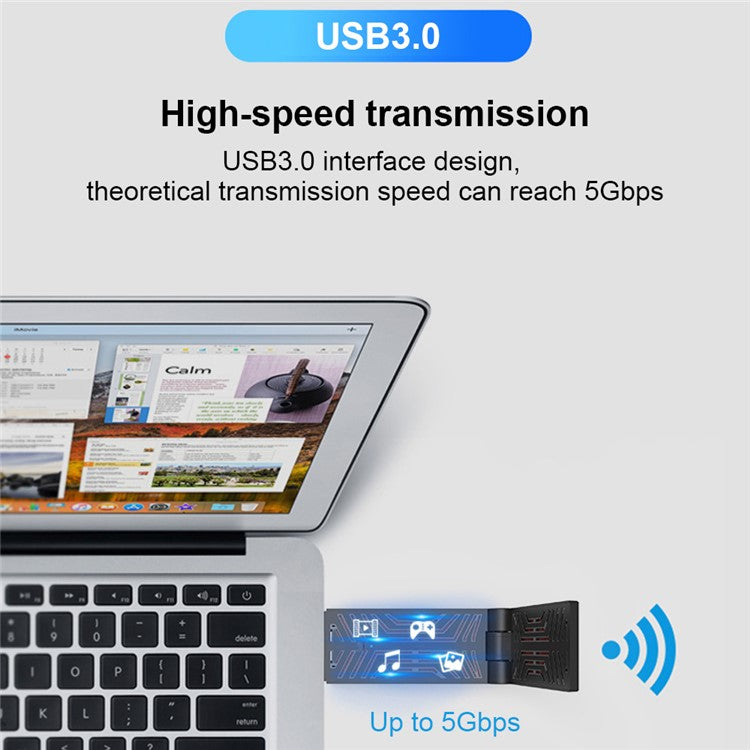 WAVLINK WS-WN690A5D-A AC1900M USB 3.0 Network Card 2.4GHz 5GHz Dual Band Wireless Adapter for PC Computer