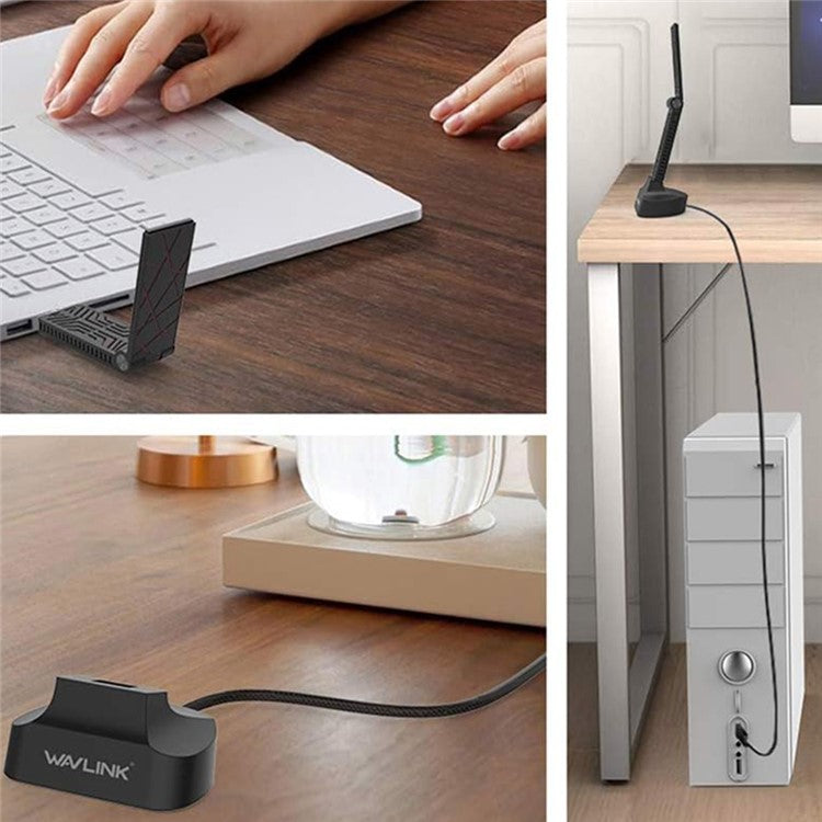 WAVLINK WS-WN690A5D-A AC1900M USB 3.0 Network Card 2.4GHz 5GHz Dual Band Wireless Adapter for PC Computer