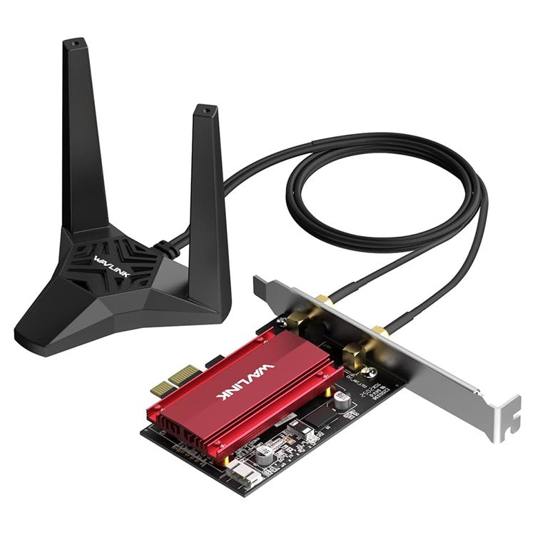 WAVLINK WS-WN675X3-PCIE-A Bluetooth 5.3 Network Card 2.4G / 5G / 6Ghz Tri-band 5400Mbps WiFi 6E PCIe Wireless Adapter