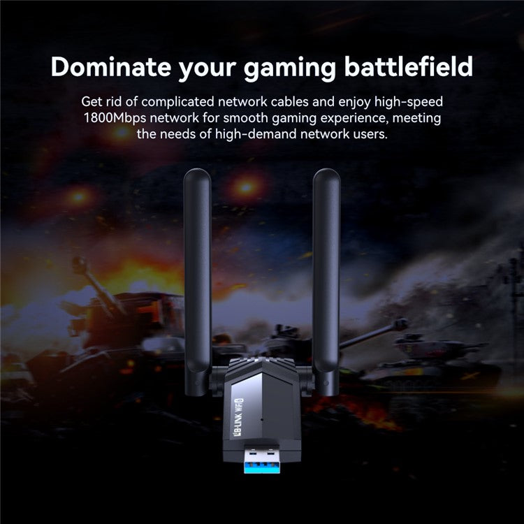 LB-LINK WDN1800H USB 3.0 Diver Free WiFi6 AX1800M Gigabit Wireless Network Card for Esports Gaming