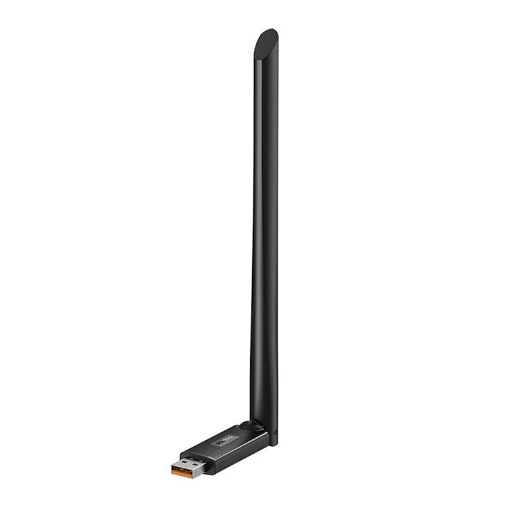 BASEUS FastJoy Series 650Mbps High Gain Antenna USB WiFi Adapter 2.4G / 5G Network Dongle - Black