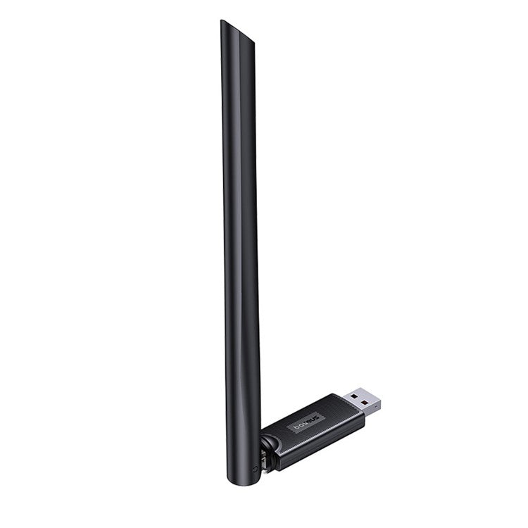 BASEUS FastJoy Series 650Mbps High Gain Antenna USB WiFi Adapter 2.4G / 5G Network Dongle - Black