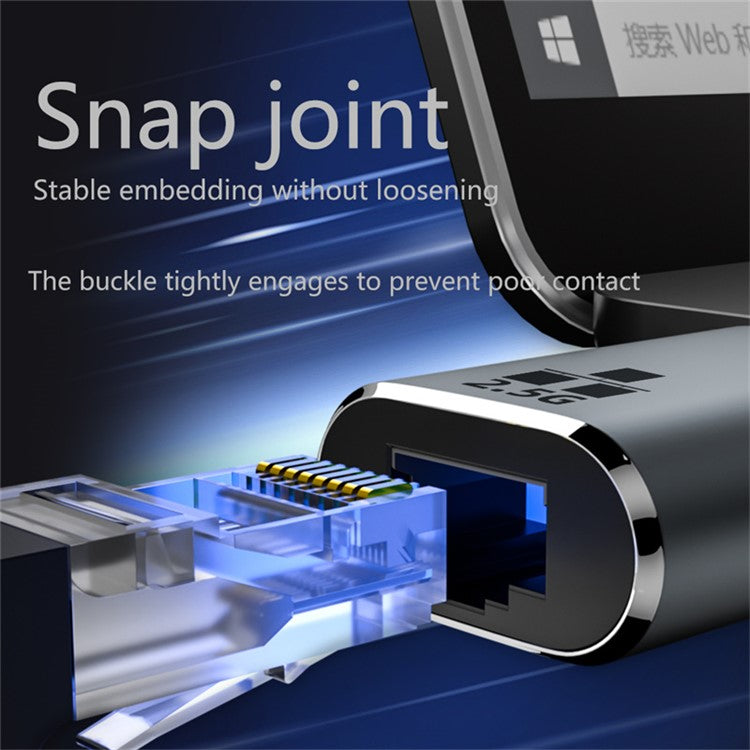 Type-C to RJ45 Ethernet Adapter 2500Mbps Gigabit LAN Network Converter for Laptop MacBook