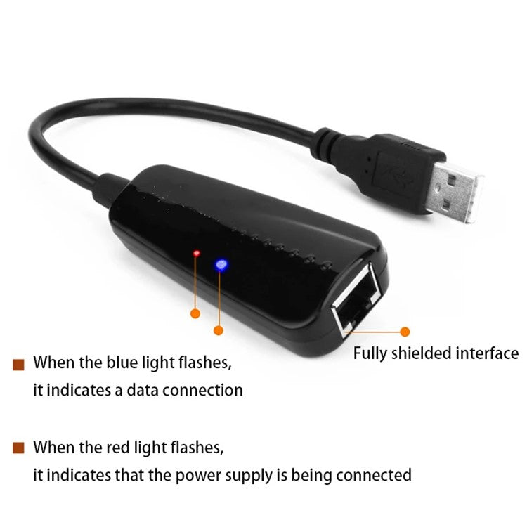 TXA041 USB to RJ45 Network Adapter Home Office 100Mbps Network Cable Connector