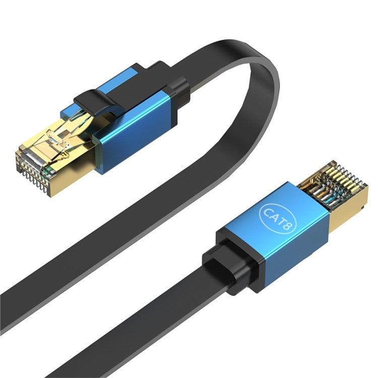 2m Cat 8 Ethernet Cable High Speed 40Gbps 2000MHz RJ45 Network Cord for Router Gaming Console - Blue