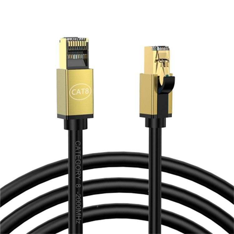 8m CAT8 Ethernet Cable Home Office 40Gbps 2000MHz High Speed Network Cable - Gold