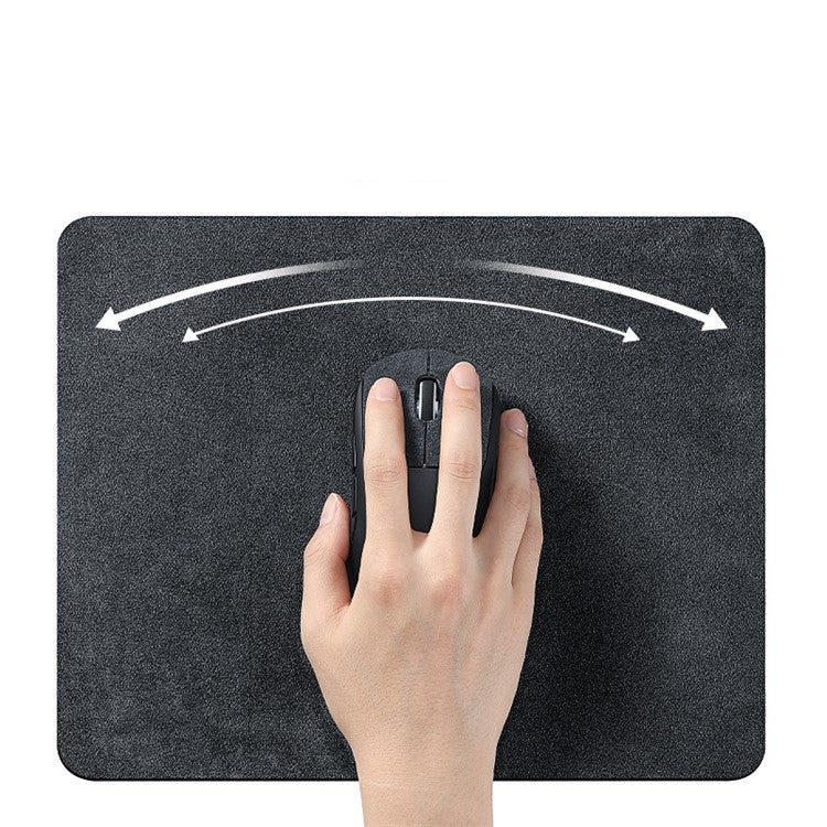 Suede Leather Mouse Pad Non-Slip Base Gaming Working Mousepad Mouse Mat, Size: 30x24cm - Dark Grey