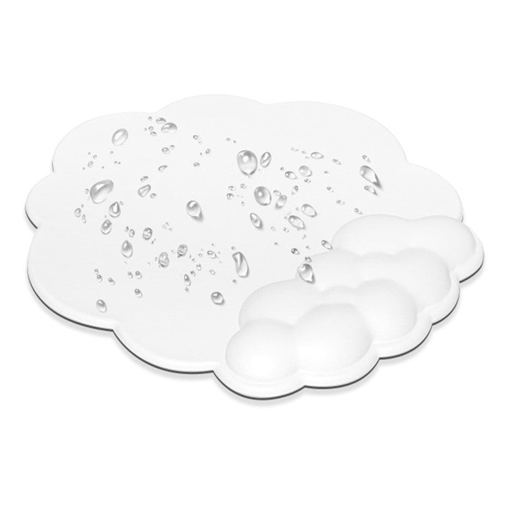 Wrist Rest Design Cloud Shape Mouse Pad Leather Anti-slip Mouse Pad - Red