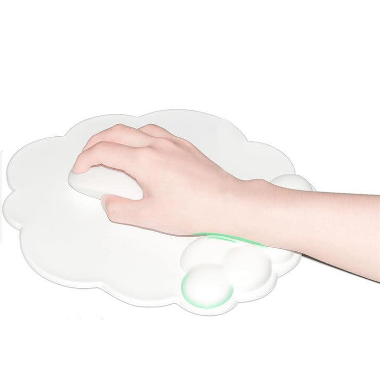 Wrist Rest Design Cloud Shape Mouse Pad Leather Anti-slip Mouse Pad - Blue