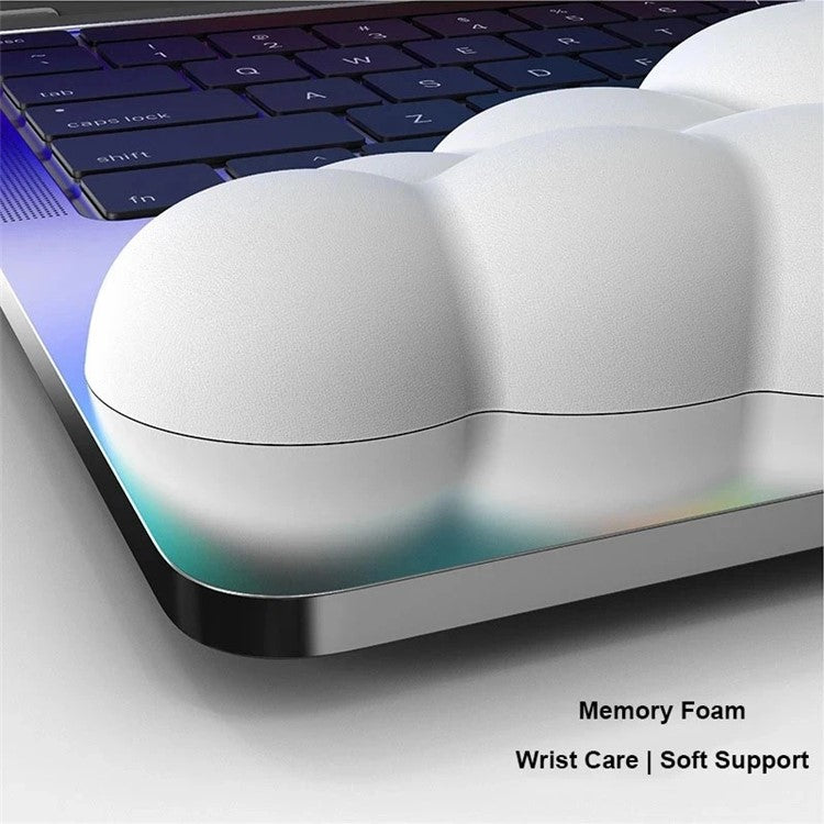 Memory Foam Keyboard Wrist Rest Pad Cloud Shape Anti-slip Wrist Support Pad - Grey