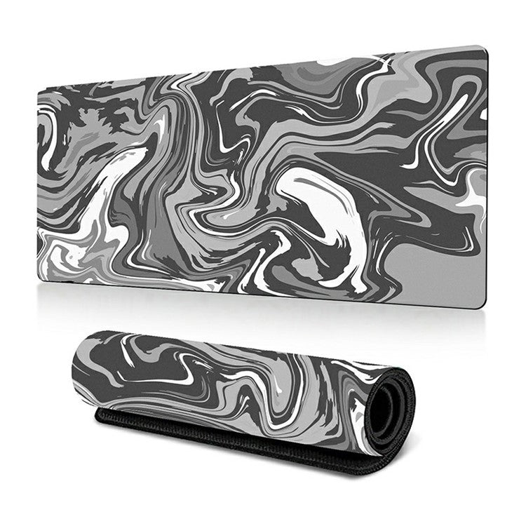 300 x 700 x 3mm Anti-Slip Desk Mouse Mat Abstract Fluid Pattern Mouse Pad - Style G