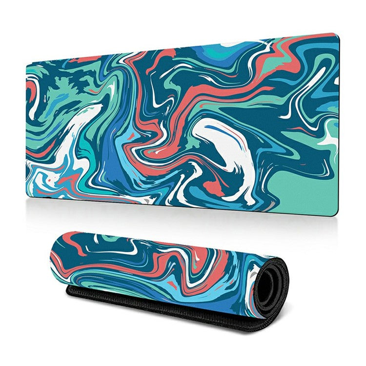 300 x 700 x 3mm Anti-Slip Desk Mouse Mat Abstract Fluid Pattern Mouse Pad - Style H