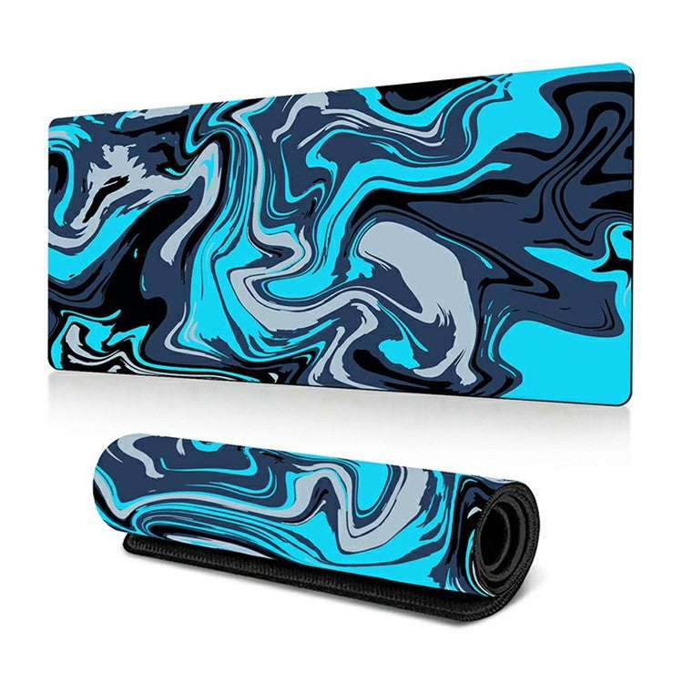 300 x 700 x 3mm Anti-Slip Desk Mouse Mat Abstract Fluid Pattern Mouse Pad - Style K