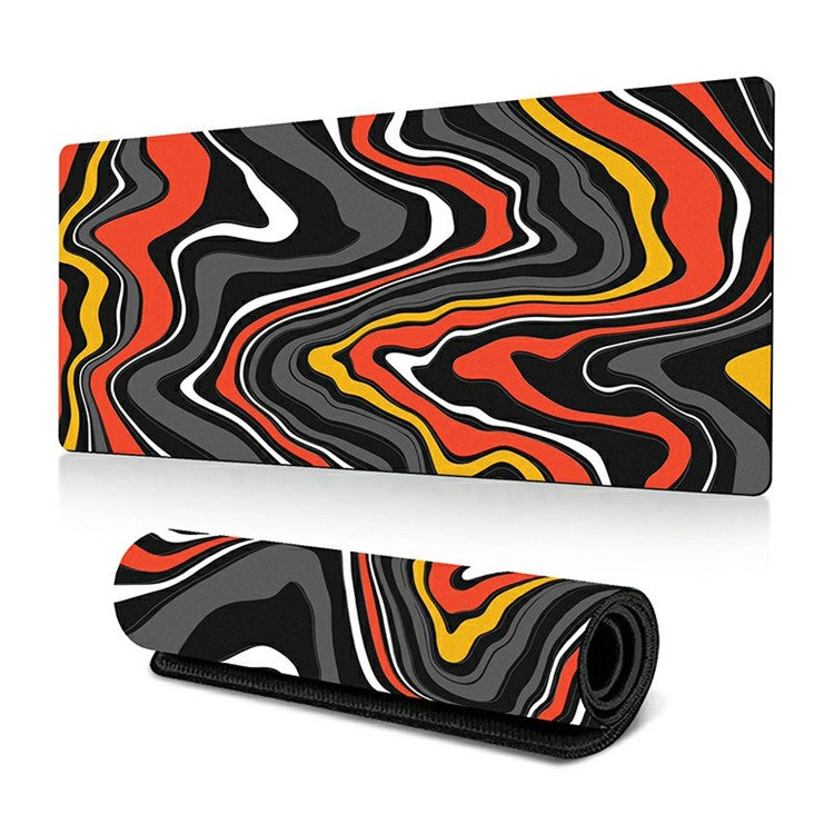300 x 700 x 3mm Anti-Slip Desk Mouse Mat Abstract Fluid Pattern Mouse Pad - Style R