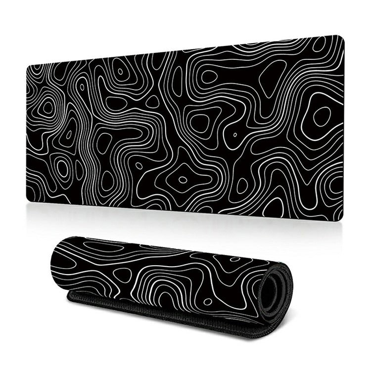 300 x 700 x 2mm Abstract Fluid Design Rubber Mouse Pad Anti-Slip Large Mouse Mat - Style E
