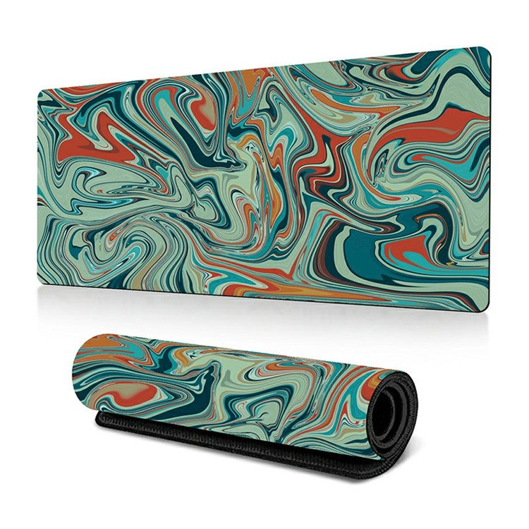 300 x 800 x 2mm Abstract Fluid Design Large Mouse Pad Anti-Slip Rubber Mouse Mat - Style M