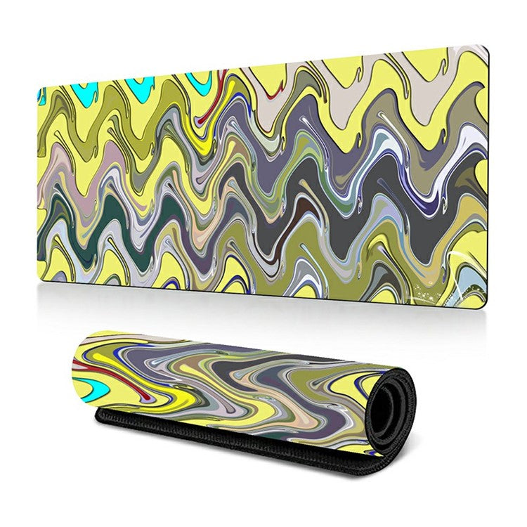 300 x 800 x 2mm Abstract Fluid Pattern Anti-Slip Mouse Pad Large Rubber Mouse Mat - Style I