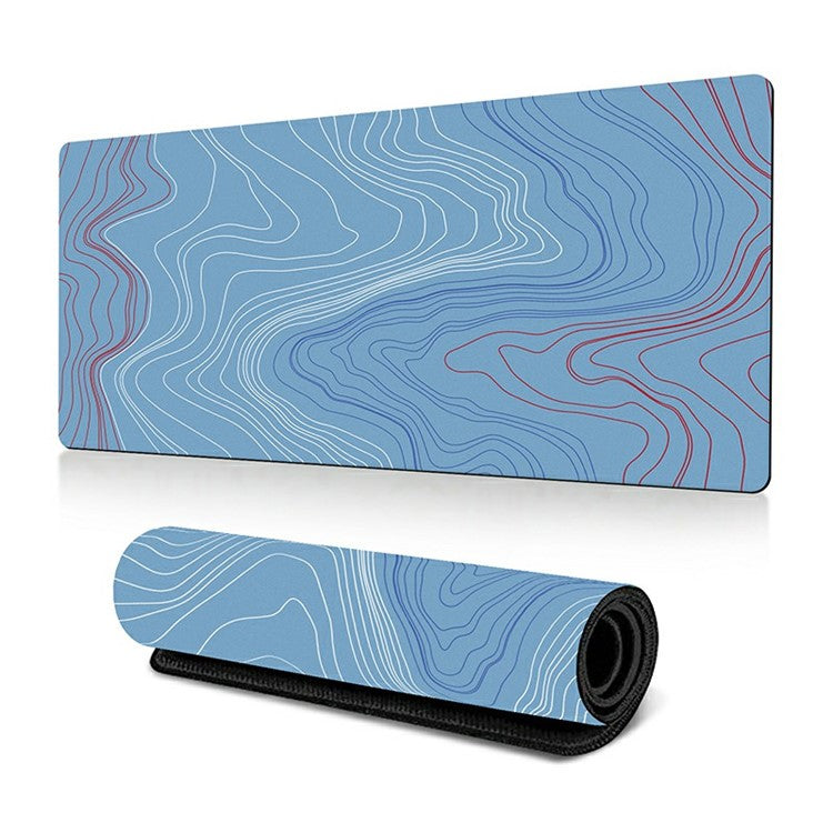 300 x 800 x 2mm Abstract Fluid Pattern Anti-Slip Mouse Pad Large Rubber Mouse Mat - Style Q