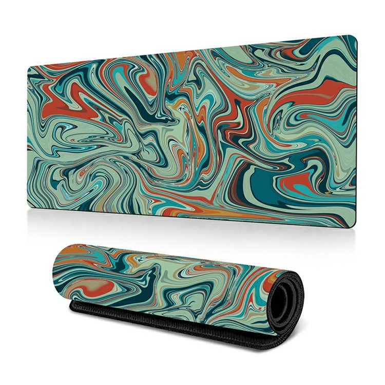 300 x 800 x 3mm Abstract Fluid Pattern Rubber Mouse Pad Large Non-Slip Mouse Mat - Style N