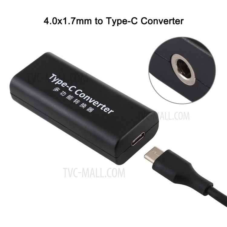 4.0x1.7mm Female to Type-C Female Converter + 15cm Type-C Cable