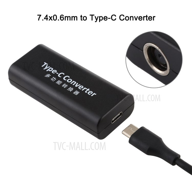7.4x0.6mm Female to Type-C Female Converter + 15cm Type-C Cable