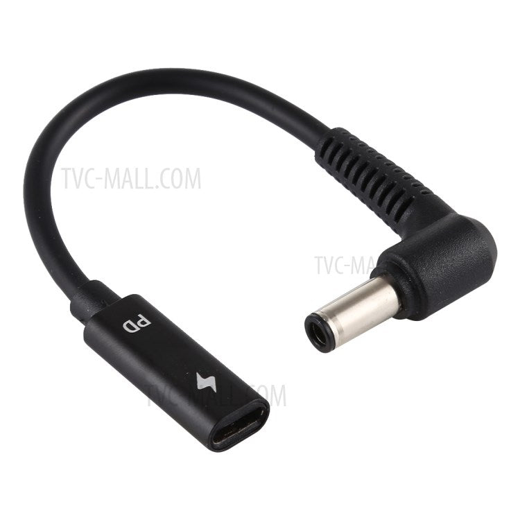 DP 6.0 x 0.6mm to Type-C Female Power Charging Cable for Laptop
