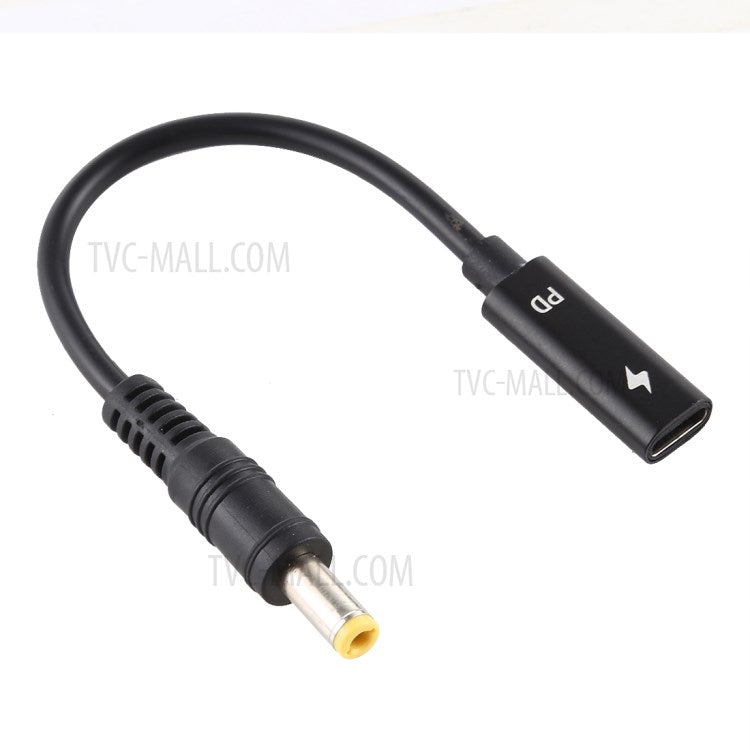 DP Type-C to 5.5x2.5mm Laptop Power Charging Cable