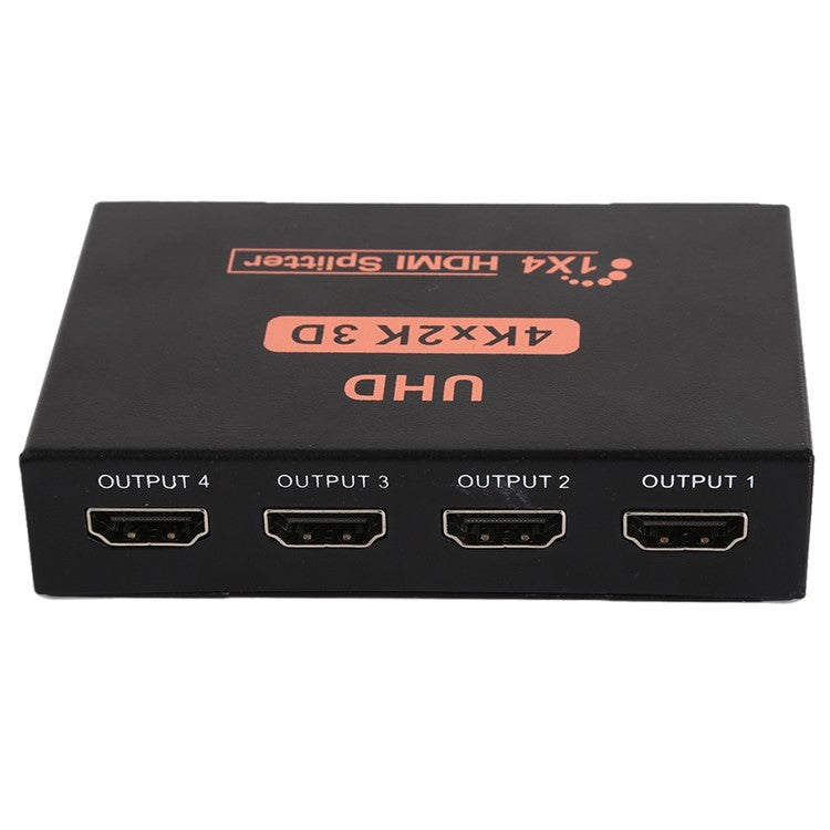 UHD 4Kx2K 3D 1x4 HDMI Splitter 1 Input 4 Output Adapter for HDTV Monitor - EU Plug