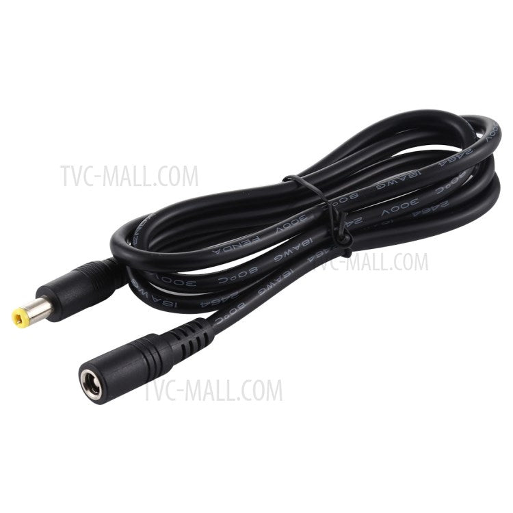 3m 8A DC Power Plug 5.5 x 2.5mm Female To Male Adapter Cable - Black