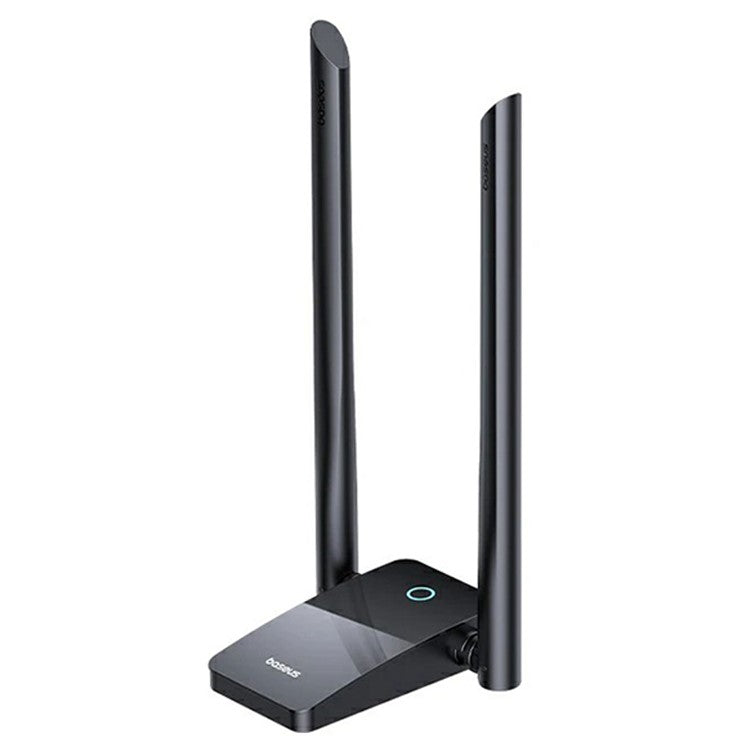 BASEUS Fastjoy 2.4G / 5.8G Dual Band 1800Mbps WiFi Adapter with External Antenna - Black