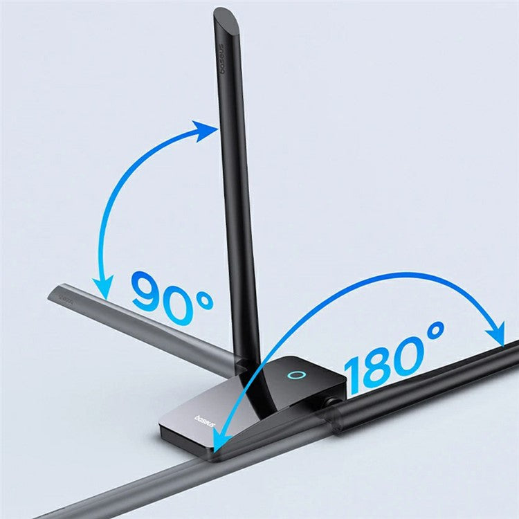 BASEUS Fastjoy 2.4G / 5.8G Dual Band 1800Mbps WiFi Adapter with External Antenna - Black