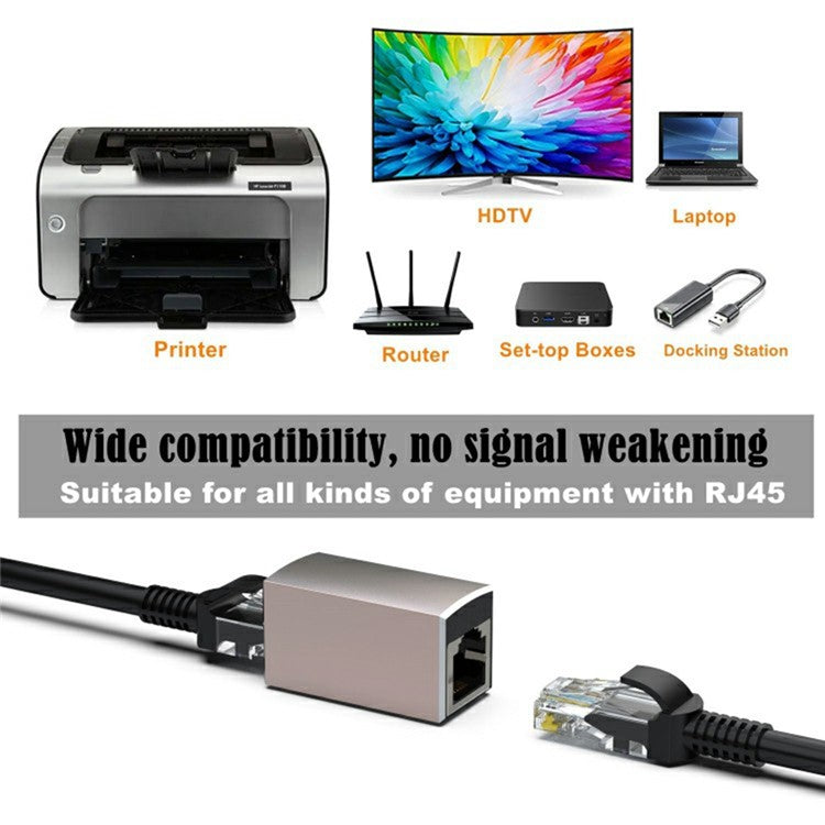 10Gbps RJ45 Female to Female Ethernet Cable Extension Network Adapter Compatible with Cat8 / Cat7 / Cat6 / Cat5