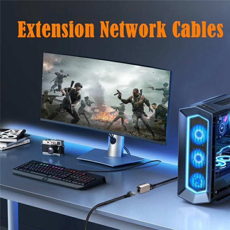 10Gbps RJ45 Female to Female Ethernet Cable Extension Network Adapter Compatible with Cat8 / Cat7 / Cat6 / Cat5