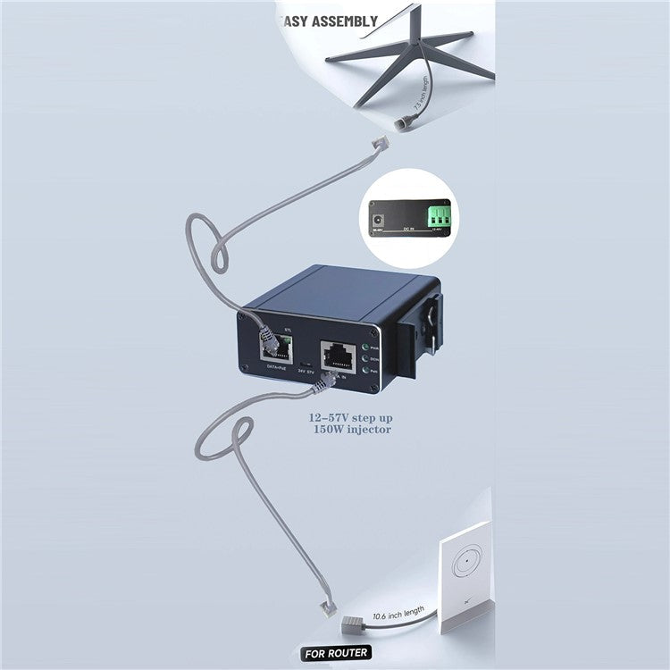 2Pcs For Starlink V2 Cable SPX to RJ45 Adapter Ethernet Cable Converter CAT5E 26AWGx4P+D Connector