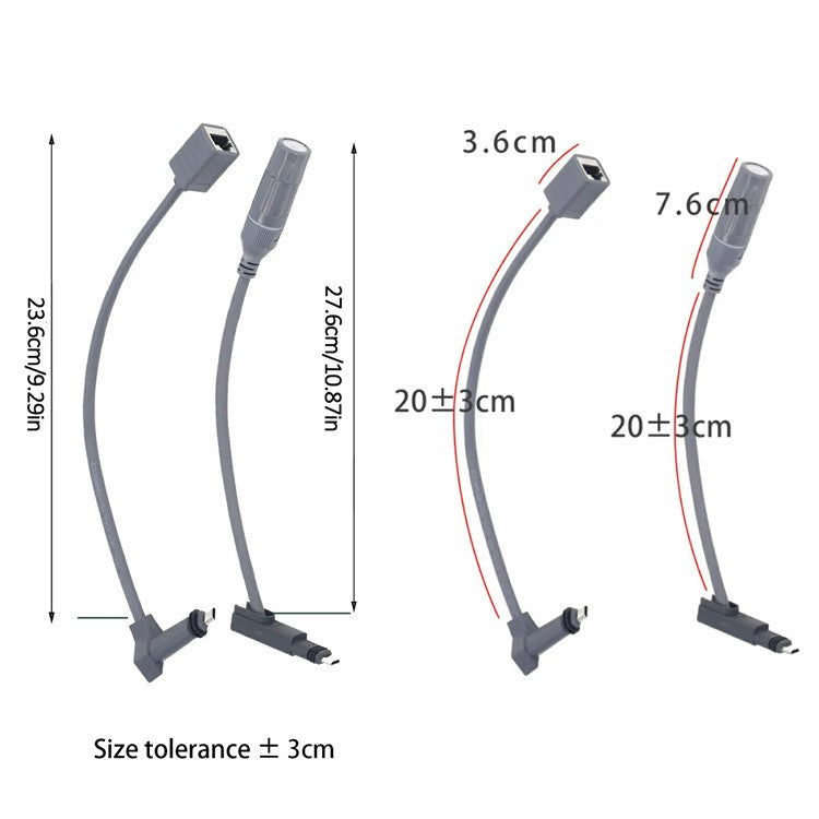 2Pcs For Starlink V2 Cable SPX to RJ45 Adapter Ethernet Cable Converter CAT5E 26AWGx4P+D Connector