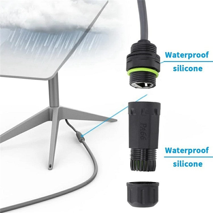 2Pcs Starlink Gen 2 Ethernet Cable Adapter Waterproof 1200Mbps SPX Plug to RJ45 Connector for Router